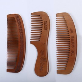 Sandalwood Peach Tree Comb 4 Kinds Thick Axe (b) 5ea