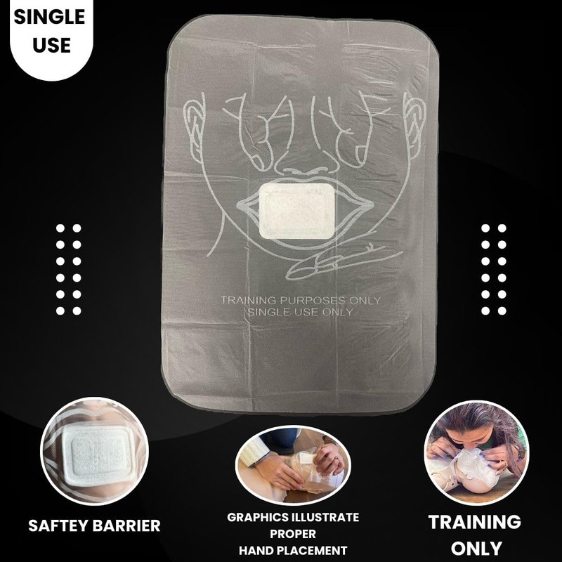 MCR Medical Pack of 200 CPR Training Shields, Individually Wrapped,