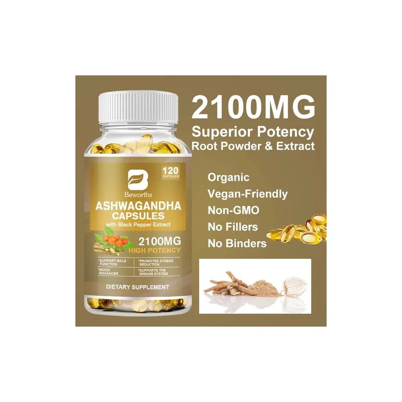 Ashwagandha 2100mg Beworths 120 Caps