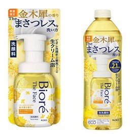 2022 Biore The Face Foaming Facial Cleanser, Osmanthus Scent, Body, 6.8 fl oz (200 ml) + 11.8 fl oz (340 ml), Refill, Kinmokusei, Kao