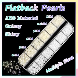 RODAKY 2 Boxes Gold Nail Charms and Flatback Pearls,Bow Charms for Nails Design Letter Heart Mixed Metal Studs Nail Gems Charms,White & Beige Half Pearl for Nail Jewelry DIY Nail Art Decor