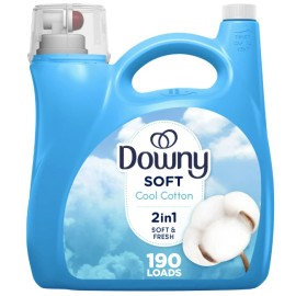 Unbranded Downy Liquid Laundry Fabric Softener , Cool Cotton Scent, 140 fl oz, 190 Loads