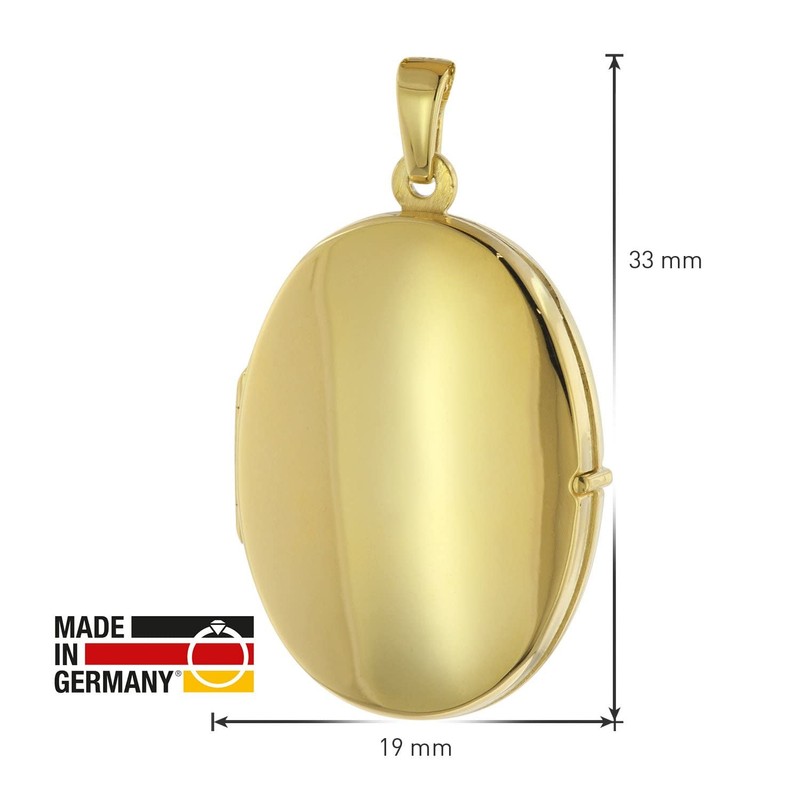 trendor 75826-60 Women's Locket with Necklace Gold on Silver 925