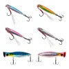6 Señuelos Popper De 40 G Kit Pesca Superficial Mar