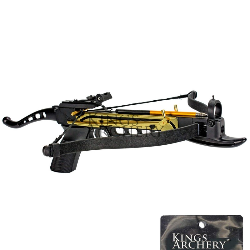Pistol Crossbow Self-Cocking 80 LBS with Adjustable Sights and a