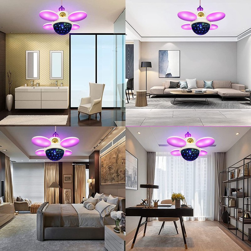 Bulb Speaker Adjustable Flexible RGB 48W E27 Lamp Head Eye