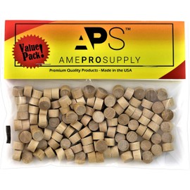 Wood Plugs 3/8 Inch – Flat Head Wooden Hole Plugs for Screw Covers – Button Plugs for Furniture, Cabinets, and DIY Projects (120, 3/8 inch)