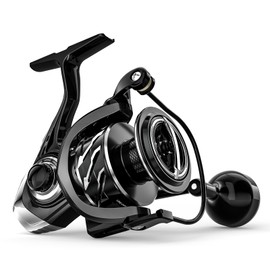 Ashconfish AKSW Spinning Reel, Full Aluminum Body with Carbon Fiber Rotor, Precision CNC Brass Drive Gear,26.5LBS Max Drag,5.2:1 High Speed Gear Ratio, 8+1BB, Fishing Reel for Bass Trout