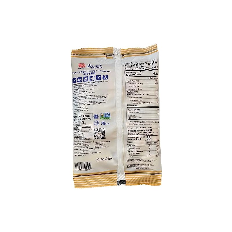 Sina Ting Ting Jahe Ginger Chewy Candy With Orange, 4.4