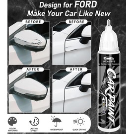 UM/M7216 Agate Black Metallic Touch Up Paint for Ford, Black Car Paint Scratch Repair, Exact Match Car Touch Up Paint Pen Scratch Repair for Vehicles