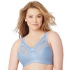 Glamorise - Brasiere de Copa Completa,1003, para Mujer, Azul Claro,