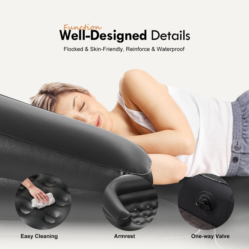 DIMAR GARDEN Inflatable Couch Blow Up Mattress,Outdoor Air Sofa Bed