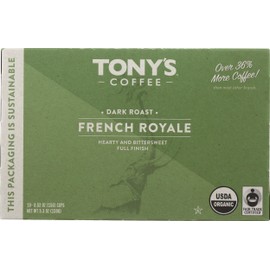 Tony's Coffee French Royale Dark Roast Coffee Single Serve Capsules, 10 ct