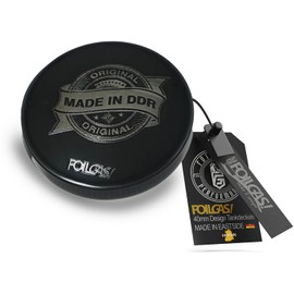 Simson Engraved Fuel Cap Candy Black 40mm Chrome and Powder Coated Compatible with Simson Models: KR51/1 Schwalbe, KR51/2 Schwalbe, S50, S51, S53, S70, S83 (Made in DDR)