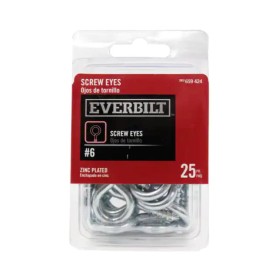 Everbilt #6 Zinc-Plated Lag Screw Eyes Bolt Hooks (25-Pack) 803672