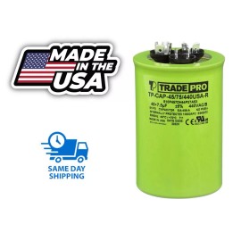 TRADE PRO Round Capacitor, 45/7.5/440V- USA Made(Made in USA) HVAC DIY