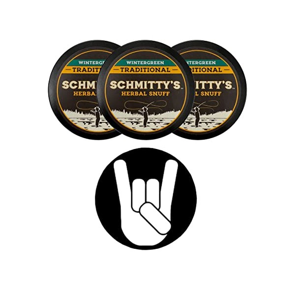 Schmitty's Herbal Snuff Wintergreen 3 Cans with DC Crafts Nation
