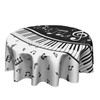 Music Round Tablecloth 60 Inch - Classic Piano Table Cloth