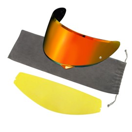 PSLER C10 Visor - C10 Tinted Visor HJ-34P Visor Helmet Face Shield for C10 HJ-34P,Gold Red Visor