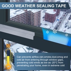 Weather Stripping Door Seal Strip, 98FT Window Seal Strip Tape 2IN No Residue Draft Insulation Film Tape for Doors Windows Air Conditioner Sealing Tape to Keep Out Dust Rain (Silver, 98FTx2IN)