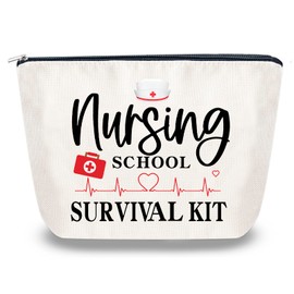 Sugchairo Nurse Makeup Bag Cosmetic Pouch Nursing Gifts for Nurses Practitioner Women Female Christmas Np Week Appreciation Graduation Gift Ideas for Rn Nicu Medical Assistant