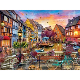 Masterpieces 550 Piece Jigsaw Puzzle for Adults, Family, Or Kids - Cycling at Colmar France - 18"x24"