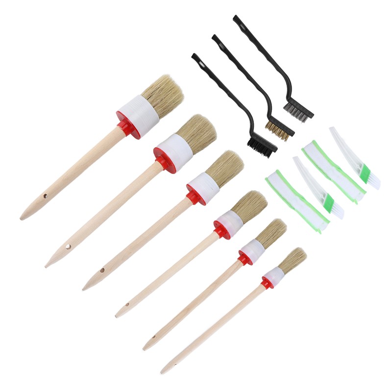 13PCS/Set Car Cleaning Detailing Brush Set Reusable Flexible for Washing
