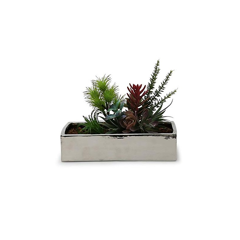 WGV Rectangle Block Ceramic Vase 12" x 7" x 3"H