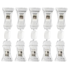 lingzaling Clip Holder for POP Price, Ends Clip, Connected, Transparent, Total Length: 3.8 inches (97 mm) (Set of 5)
