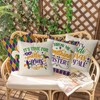 GAGEC Mardi Gras Cushion Covers 16 x 16 Inch Set