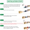 FUATY Expandable Garden Hose Repair Kit, Solid Brass Garden Retractable
