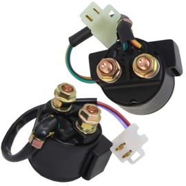 GLENPARTS 2 Units Starter Solenoid Relay Replacement for Yamaha XV750 Virago 750 1981 1982 1983 Champ YFM100 1987 1988 1989 1990 1991 YTM225 Tri-Moto 220 1983 1984 1985 1986 YTM200 1983-1985