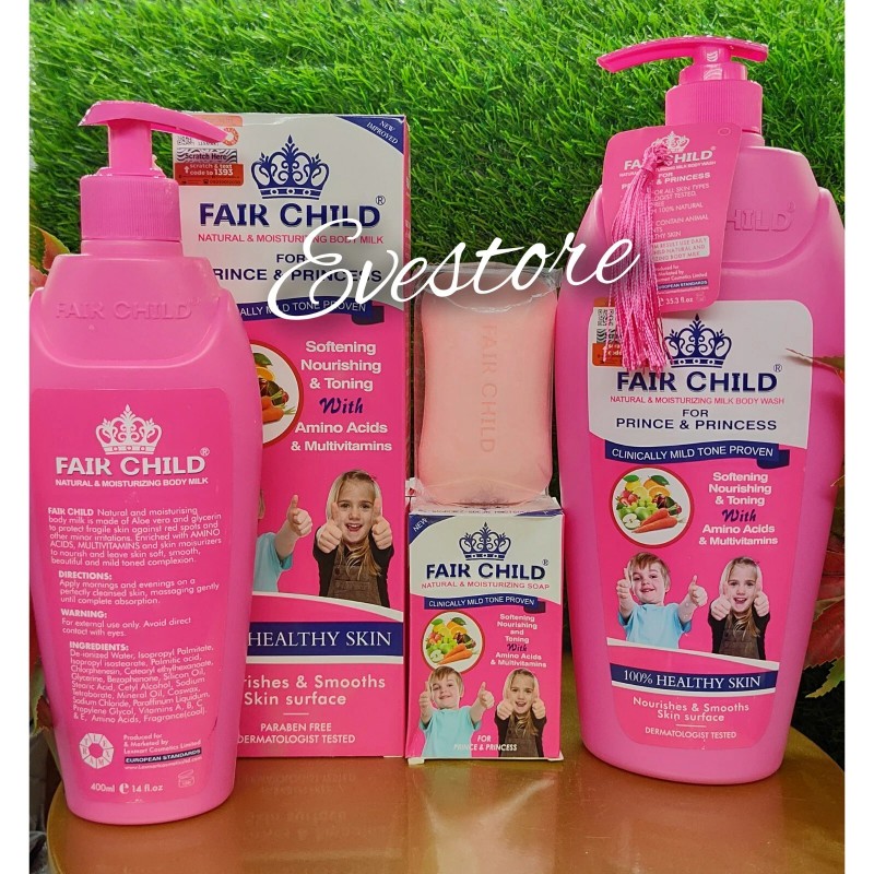 Fair child natural skin tone with amino & vitamin Shower