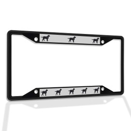 Fastasticdeals Metal Insert License Plate Frame Lab Retriever Weatherproof Car Accessories Black 4 Holes Solid Insert