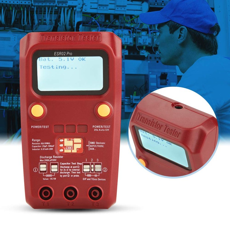 BSIDE ESR02 Pro Digital Transistor Tester SMD Chip Component Meter