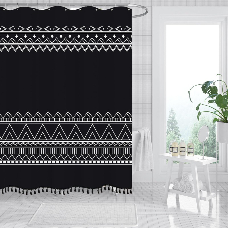 FAIRYGATE Shower Curtains Mould Proof Resistant Waterproof Polyester Shower Curtain