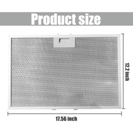 wb02x11012 JV566H2SS Range Hood Grease Filter Compatible with GE Model JV665H1BB JV565H1CC JV665H2WW Easy to Install Durable Replacement Filters for Kitchen Exhaust Fans(1 Pack)