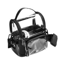 Milageto Clear Cosmetic Bag PVC with Handle Travel Organizer Wash Bag Make up Organizer Toiletry Bag for Girl Men Traveling Home Women