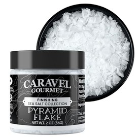 Pyramid Flake Sea Salt, Gourmet Flaky Finishing Salt, 2 oz Jar - Caravel Gourmet