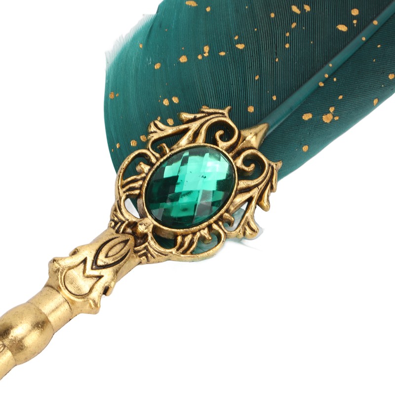 Feather Pen Retro British Style Sprinkled Gold Feather Business Fire