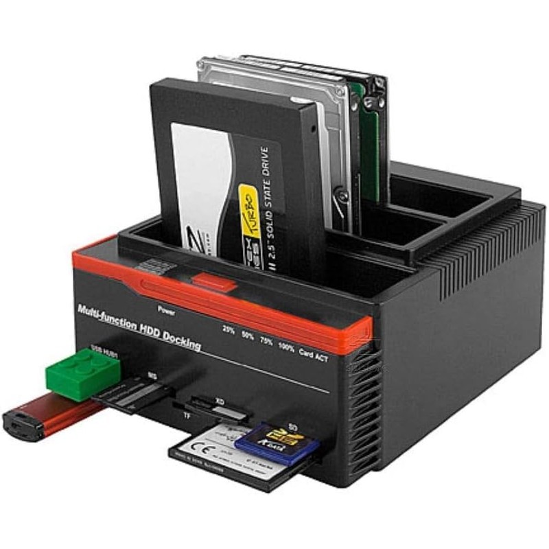 SQUADO USB 3.0 Dual Bay Docking Station for 2.5/3.5" SATA/IDE