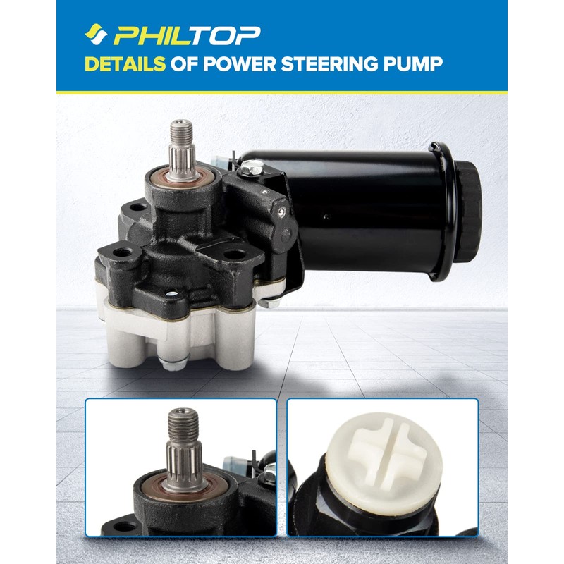 PHILTOP Power Steering Pump 21-5229 for 1995-2004 Tacoma 3.4L, 1996-2000