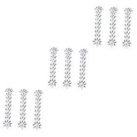 Tofficu 3sets Stereoscopic Resin Stickers Rhinestones Crystal DIY Decal for Car Laptop Mobile (Style) 3sheets*3