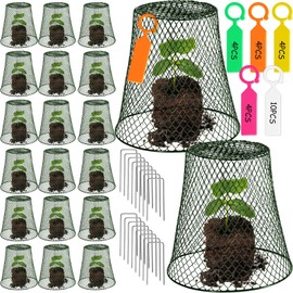 20 Pcs 8inch Chicken Wire Plant Covers,Wire Garden Cloches Chicken Wire Cloche Plant Protector Metal Heavy Duty Garden Plant Cloche for Keeping Bunnies Chicken Squirrels Birds Other Out