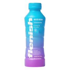 FLERISH Enhanced Hydration Drink | Watermelon-Based Functional Beverage with Electrolytes | Magnesium & L-Theanine | No Artificial Sweeteners | 35 Calories (Mixed Berry, 12-Pack, 16 fl oz)