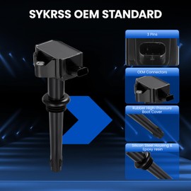 SYKRSS 8-Pack UF618 Ignition Coils Compatible with Jaguar XF XJ XK XFR XKR XKR-S Land Rover Range Rover 2010-2012 LR4 Range Rover Sport 2010-2013, V8 5.0L - Replaces LR010687 UF637 GN10591 5C1844
