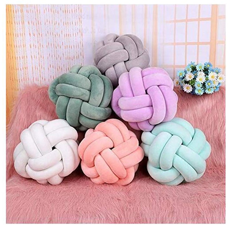Hava Kolari Knot Pillow, Knot Cushion, Plush Cushion, Soft Knotted
