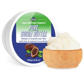 Myoc Cocoa Butter – Cosmetic Grade | Natural Hard Butter for Skincare, Haircare, Lip Balms & DIY Formulations | For Creams, Bars & Body Butters – 200g / 7.05 Oz
