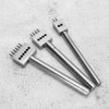 Fdit Leather Punch, 3pcs Steel Hole Punch Tool Set, 4mm