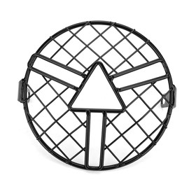 Terisass Cubierta del Faro Aleación de Aluminio Kit de Cubierta de la Rejilla del Protector de los Faros de la Motocicleta Máscara Protectora de Faros de Moto de 5,75 Pulgadas para CG125 GN125